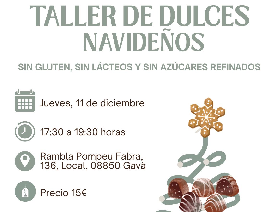Taller de dulces navideños saludables: celebra la Navidad cuidando tu bienestar